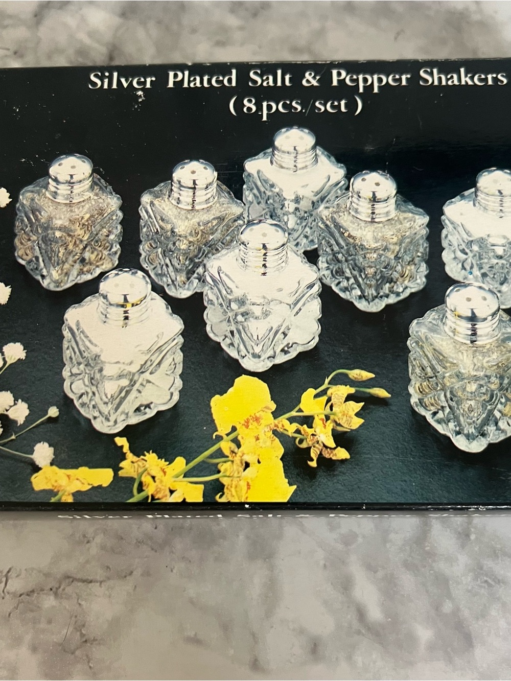 Silver Plated Salt & Pepper Shaker Set (8 pcs)